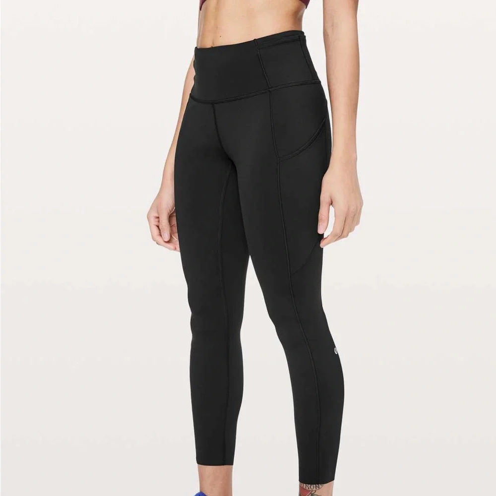 Lululemon Fast and Free 7/8 Tight 25” Black Size 4